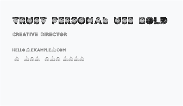 TRUST PERSONAL USE Bold Business Card