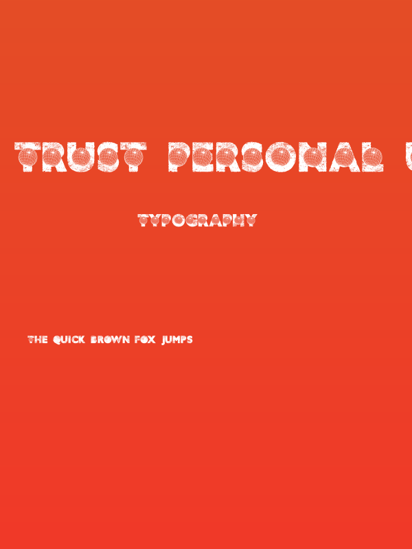 TRUST PERSONAL USE Bold Poster