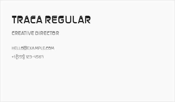 Traca Regular Business Card