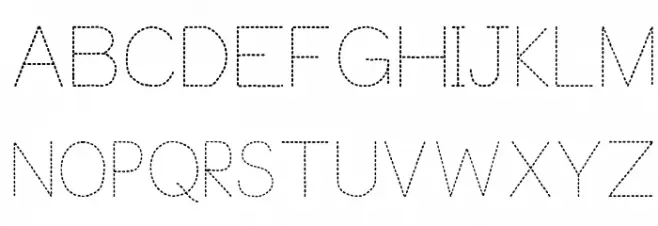 Trace Font for Kids Fuentes MAYÚSCULAS