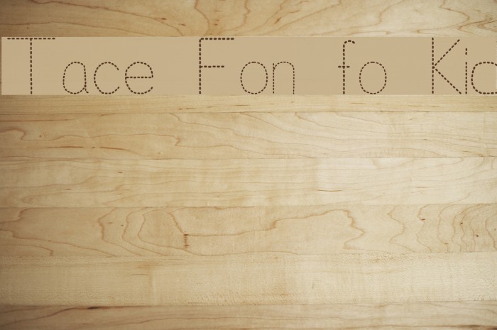 Trace Font for Kids Font examples