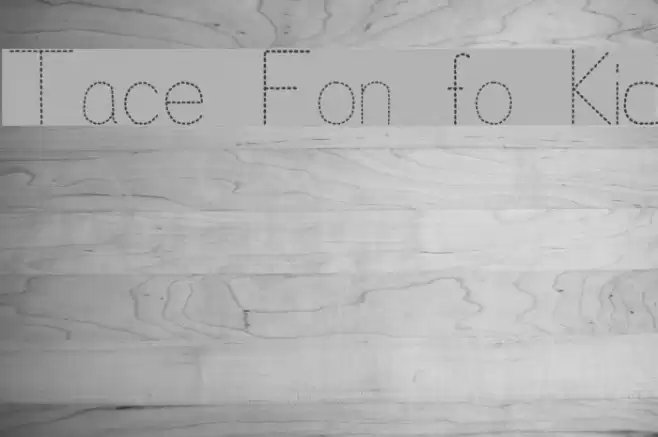 Trace Font for Kids Polices examples