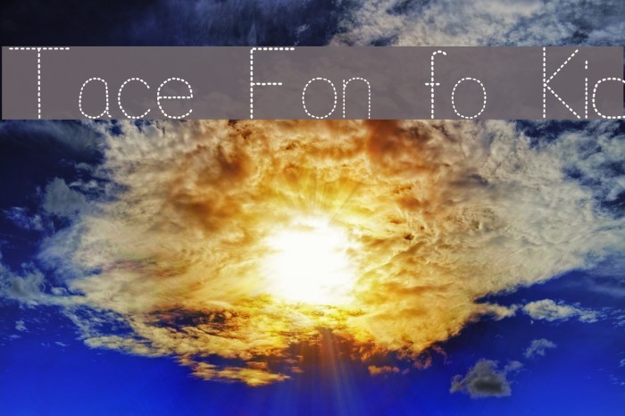 Trace Font for Kids Font examples