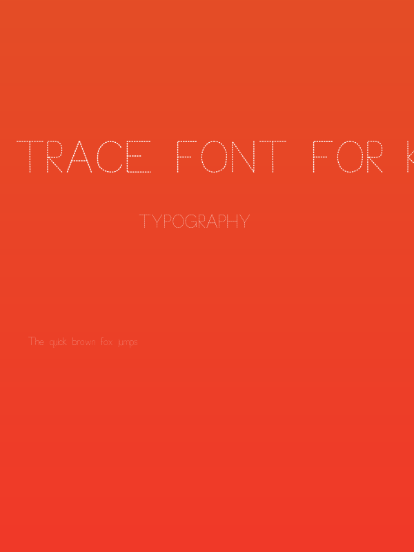 Trace Font for Kids Poster