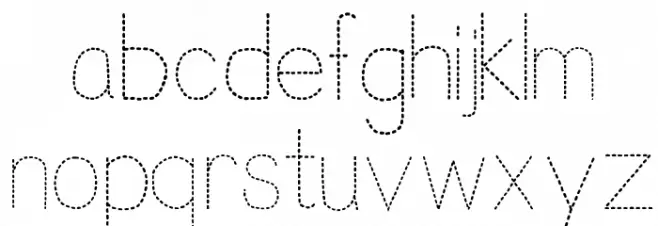 Trace Font for Kids Polices MINUSCULES
