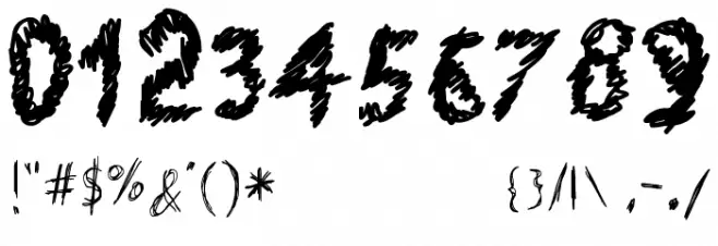 Trace of Rough Font OTHER CHARS