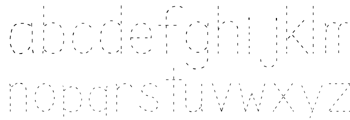 Trace Font LOWERCASE