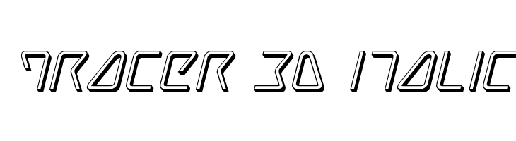 Tracer 3D Italic  Frei Schriftart Herunterladen