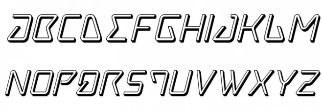 Tracer 3D Italic Fuentes MAYÚSCULAS