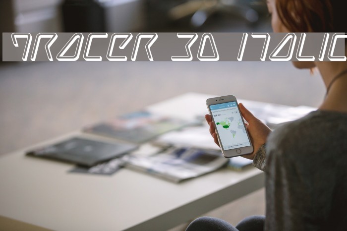 Tracer 3D Italic Font examples