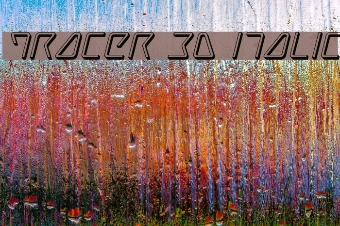 Tracer 3D Italic Font examples