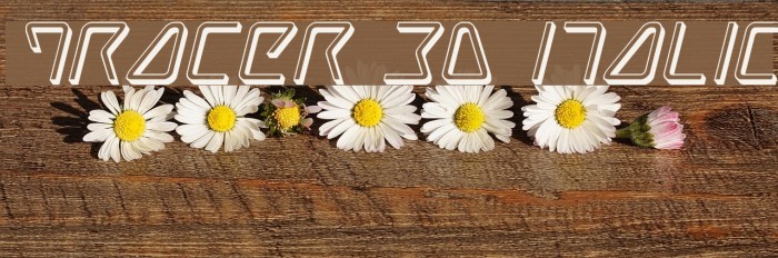 Tracer 3D Italic Font examples