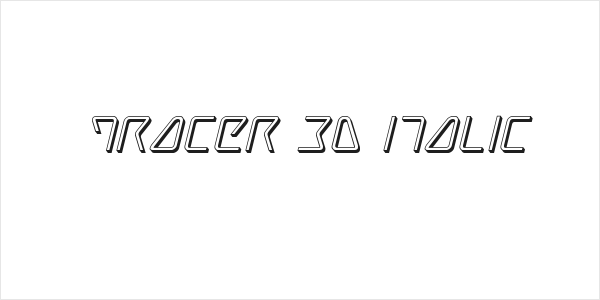 Tracer 3D Italic Logo