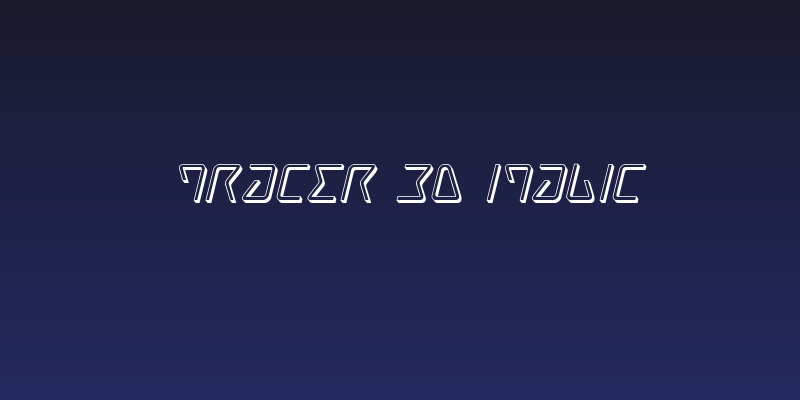 Tracer 3D Italic Social Header
