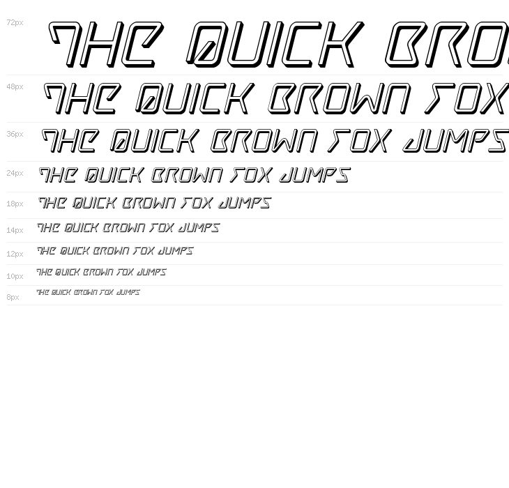 Tracer 3D Italic Waterfall