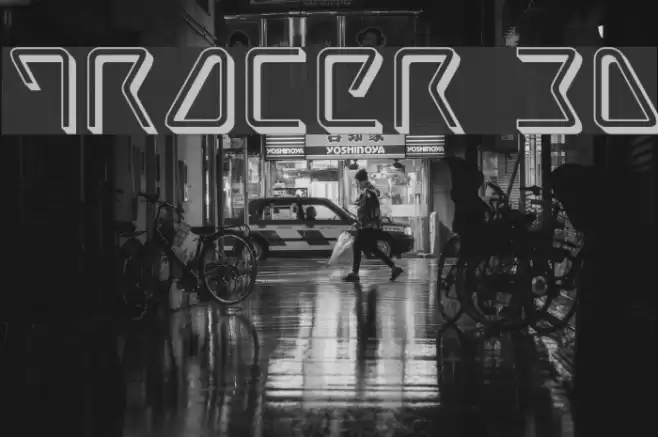 Tracer 3D Font examples