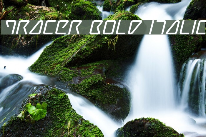 Tracer Bold Italic Font examples