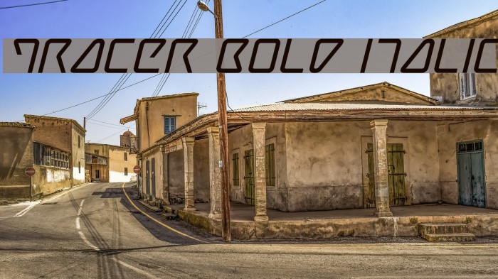 Tracer Bold Italic Font examples