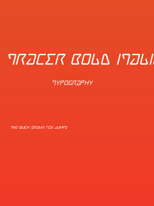 Tracer Bold Italic Poster