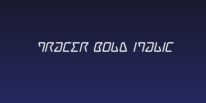 Tracer Bold Italic Social Header
