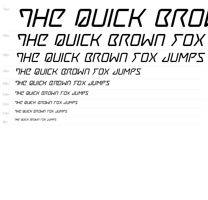 Tracer Bold Italic Waterfall