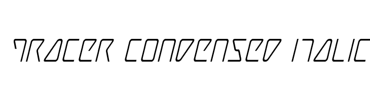 Tracer Condensed Italic  नि: शुल्क फ़ॉन्ट्स डाउनलोड