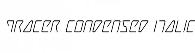 Tracer Condensed Italic  フリーフォントのダウンロード
