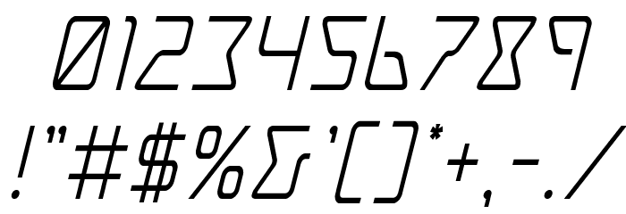 Tracer Condensed Italic Font OTHER CHARS