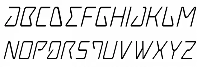 Tracer Condensed Italic Schriftart Groß