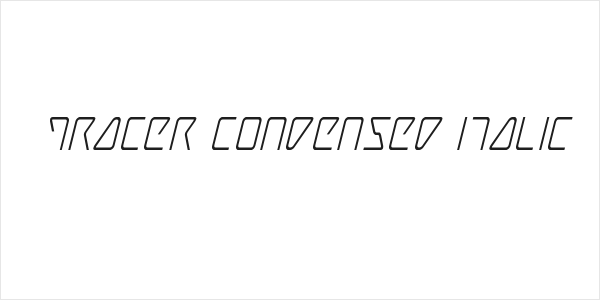 Tracer Condensed Italic Logo