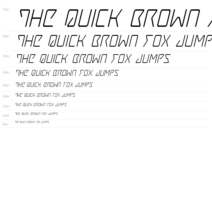 Tracer Condensed Italic Waterfall