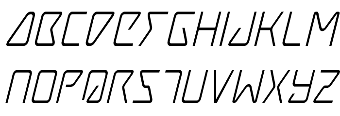 Tracer Condensed Italic Font LOWERCASE