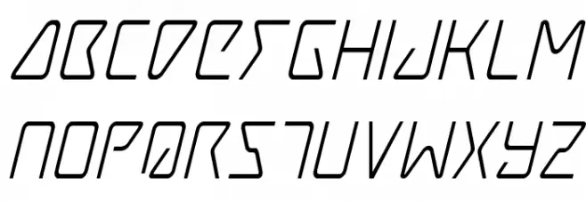 Tracer Condensed Italic 字体 小写
