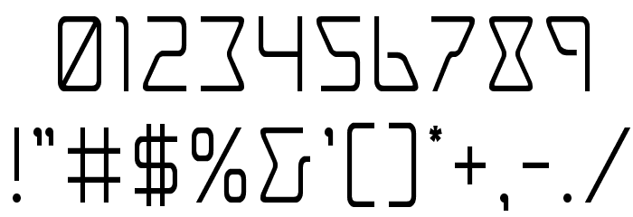 Tracer Condensed Font OTHER CHARS