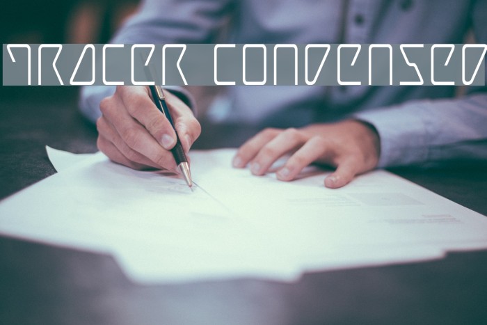 Tracer Condensed Font examples