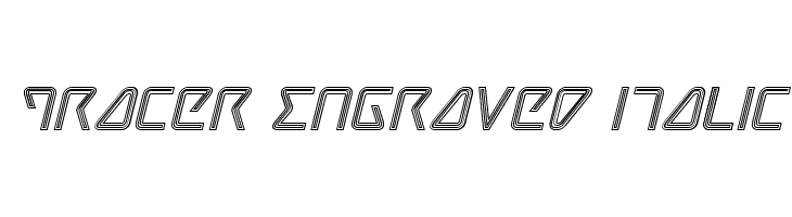 Tracer Engraved Italic  Frei Schriftart Herunterladen