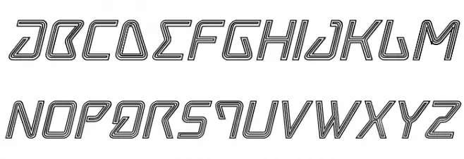 Tracer Engraved Italic 字体 大写