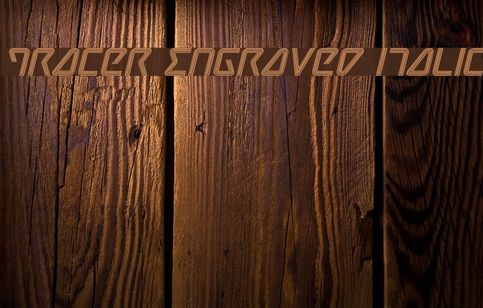 Tracer Engraved Italic Font examples