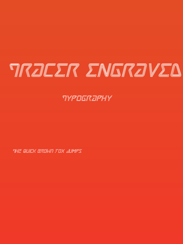 Tracer Engraved Italic Poster