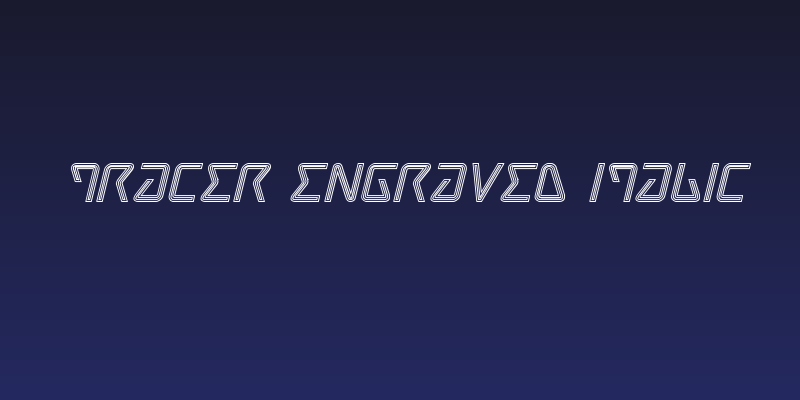 Tracer Engraved Italic Social Header