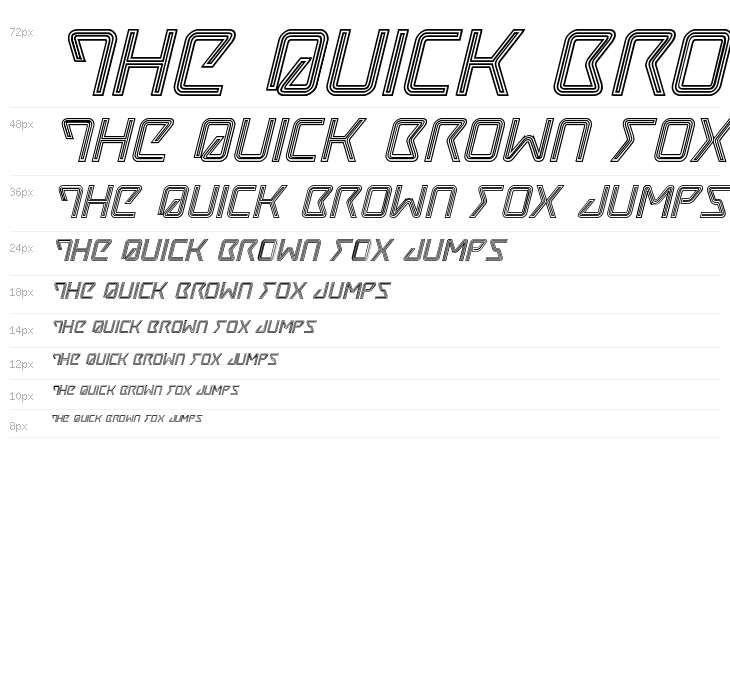 Tracer Engraved Italic Waterfall