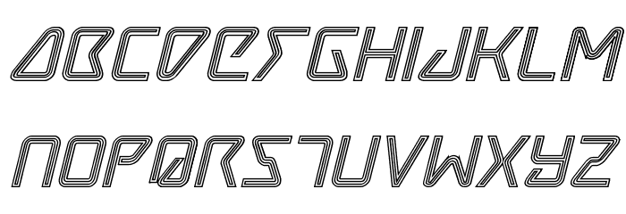 Tracer Engraved Italic Font LOWERCASE
