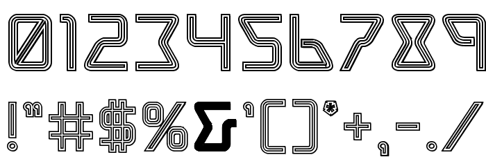 Tracer Engraved Font OTHER CHARS