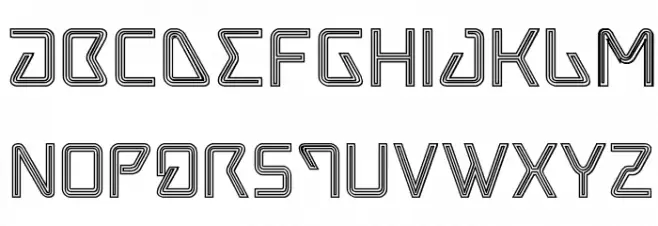 Tracer Engraved 字体 大写