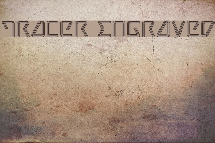 Tracer Engraved Font examples