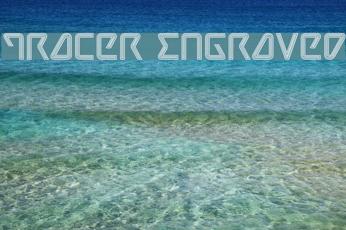 Tracer Engraved Font examples