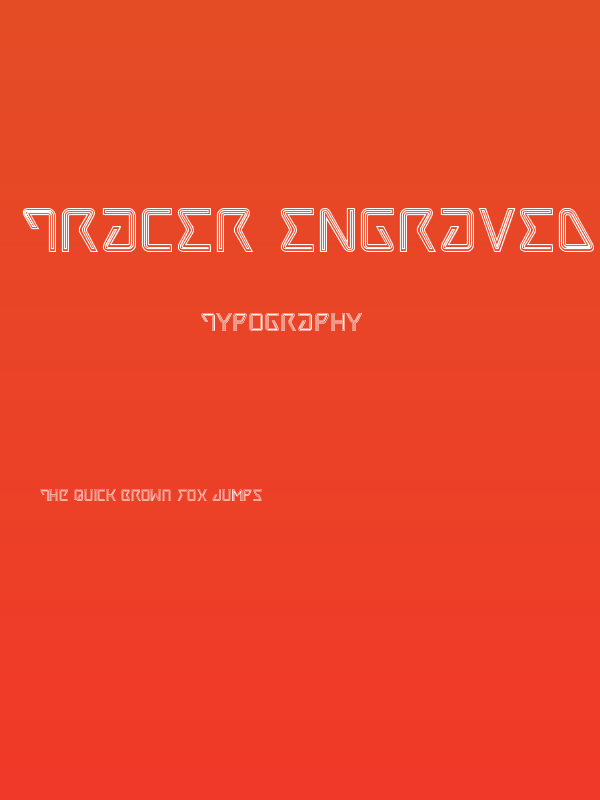 Tracer Engraved Poster