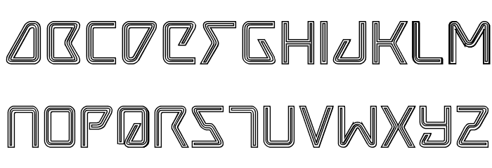 Tracer Engraved Font LOWERCASE