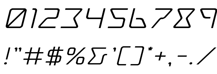 Tracer Expanded Italic Font OTHER CHARS