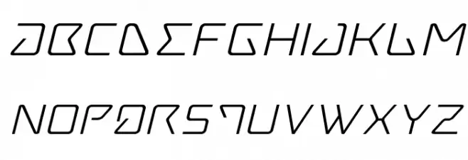 Tracer Expanded Italic フォント 大文字